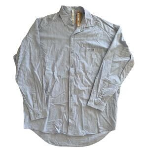 SKIMS Cotton Poplin Oversized Sleep Shirt Cadet Stripe (Blue) S NWT